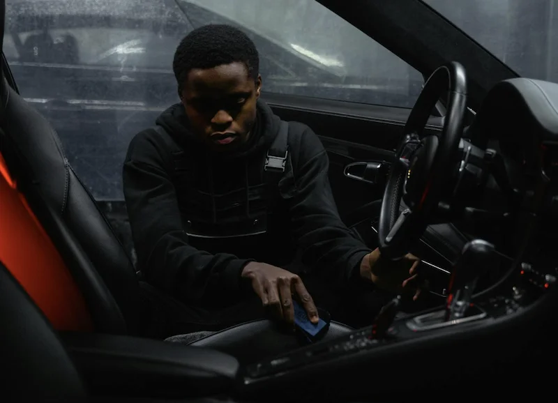 Professional interior car detailing in Chatsworth, CA - deep cleaning and leather conditioning